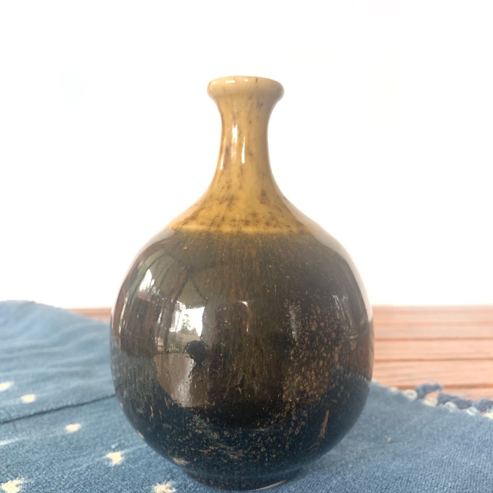 Vintage Hand-thrown studio Pottery Vase, signed